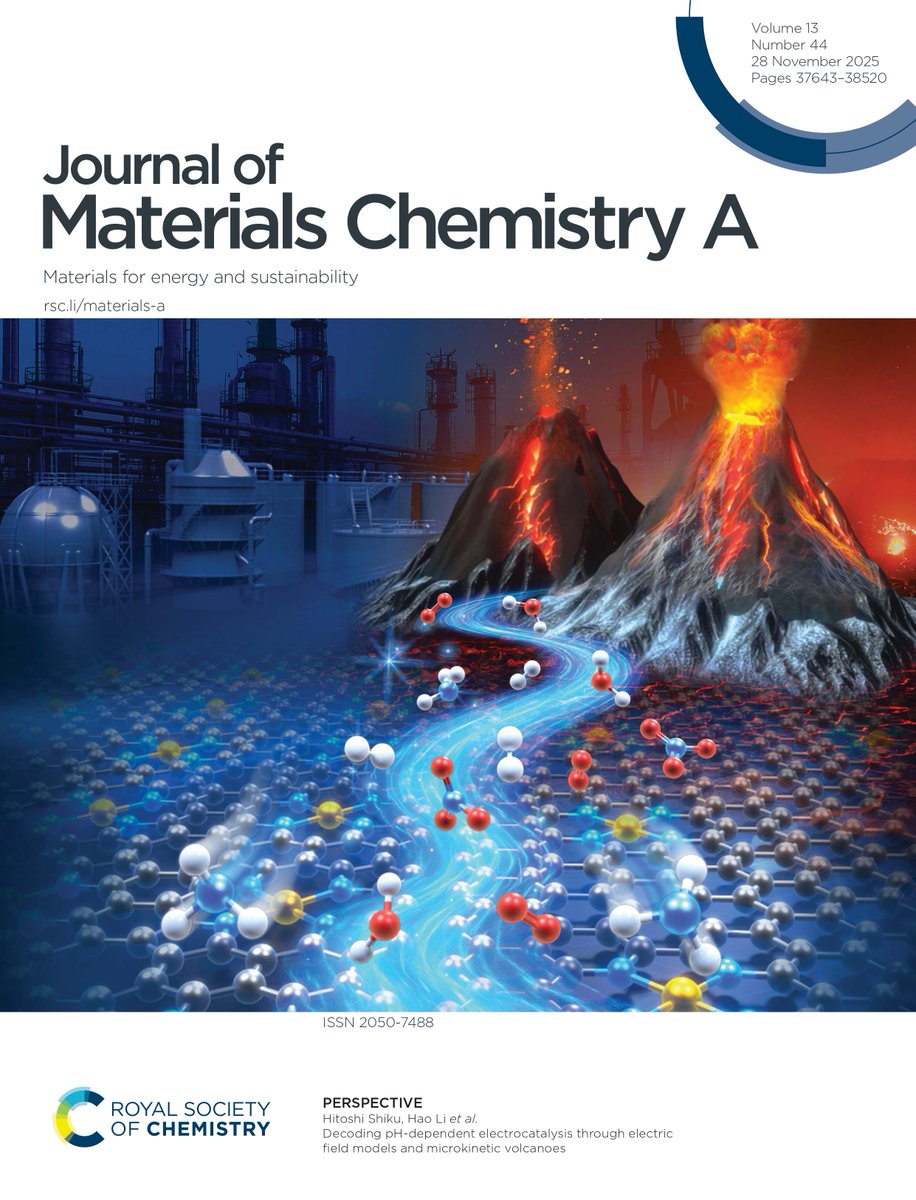 Our Invited Perspective is highlighted as the Front Cover Image in JMCA!
"Decoding pH-dependent electrocatalysis through electric field models and microkinetic volcanoes" - Journal of Materials Chemistry A pubs.rsc.org/en/content/art…