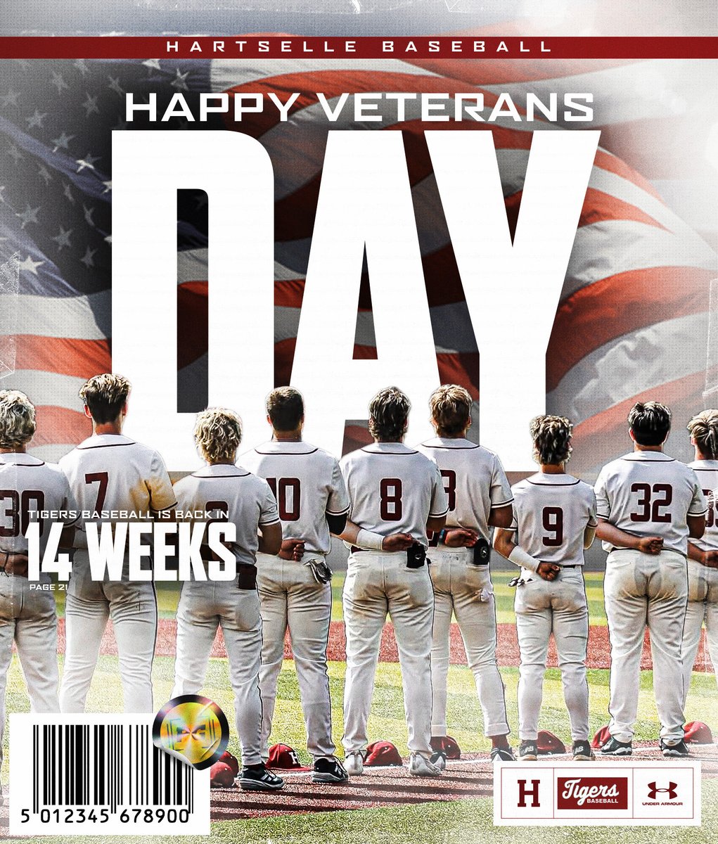 Happy Veteran’s Day from Hartselle Baseball. 

Thank you to the men and women that have served and are serving this country. We appreciate you!