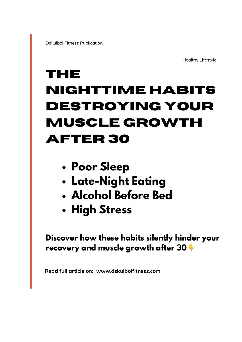 Dskulboifitness's tweet image. Are you struggling to see the muscle you’ve been working so hard for? 

Discover how to fix these nighttime habits and rebuild your muscle growth after 30 shorturl.at/aKPMD

#MuscleGrowthAfter30 #FitnessOver30 #NighttimeRoutine