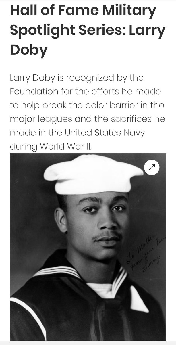 On this Veterans Day, taking a moment to recognize Larry Doby’s service. 

Designate July 5 as Larry Doby Day @mlb