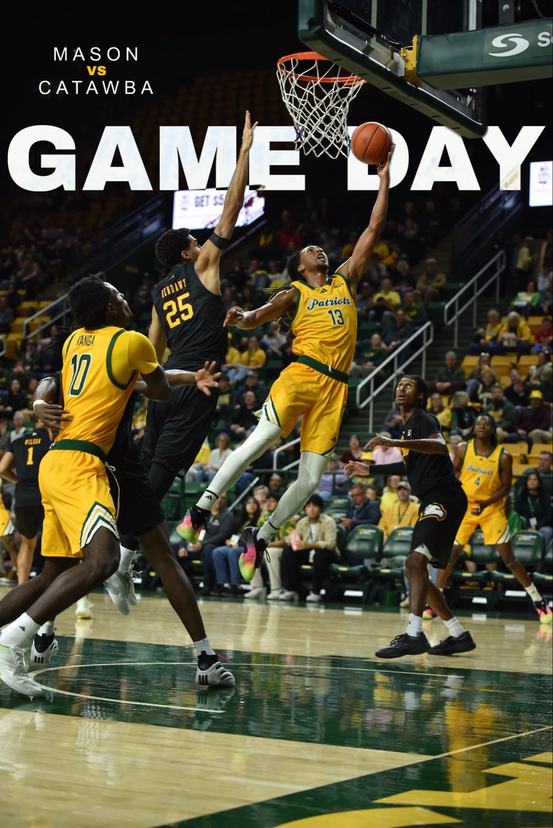 ByGeorgeGMU's tweet photo. GAME DAY
Mason vs. Catawba
Tonight at 7:00pm
#fillEBA https://t.co/XAO2LV6EdU