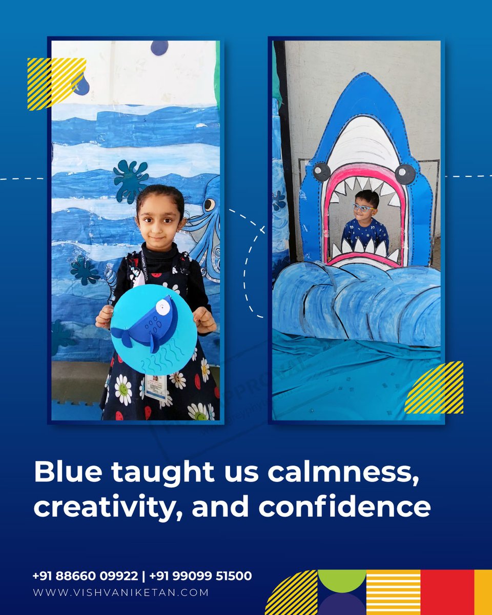 vsas_naranpura's tweet image. A blue-tiful day indeed! 💙
Our little VSAS learners explored the color blue through fun activities, art, and imagination, learning calmness, creativity, and confidence along the way.

#blueday #bluedaycelebration #colorlearning #bluecolor #vishvaniketanshantiasiaticschool