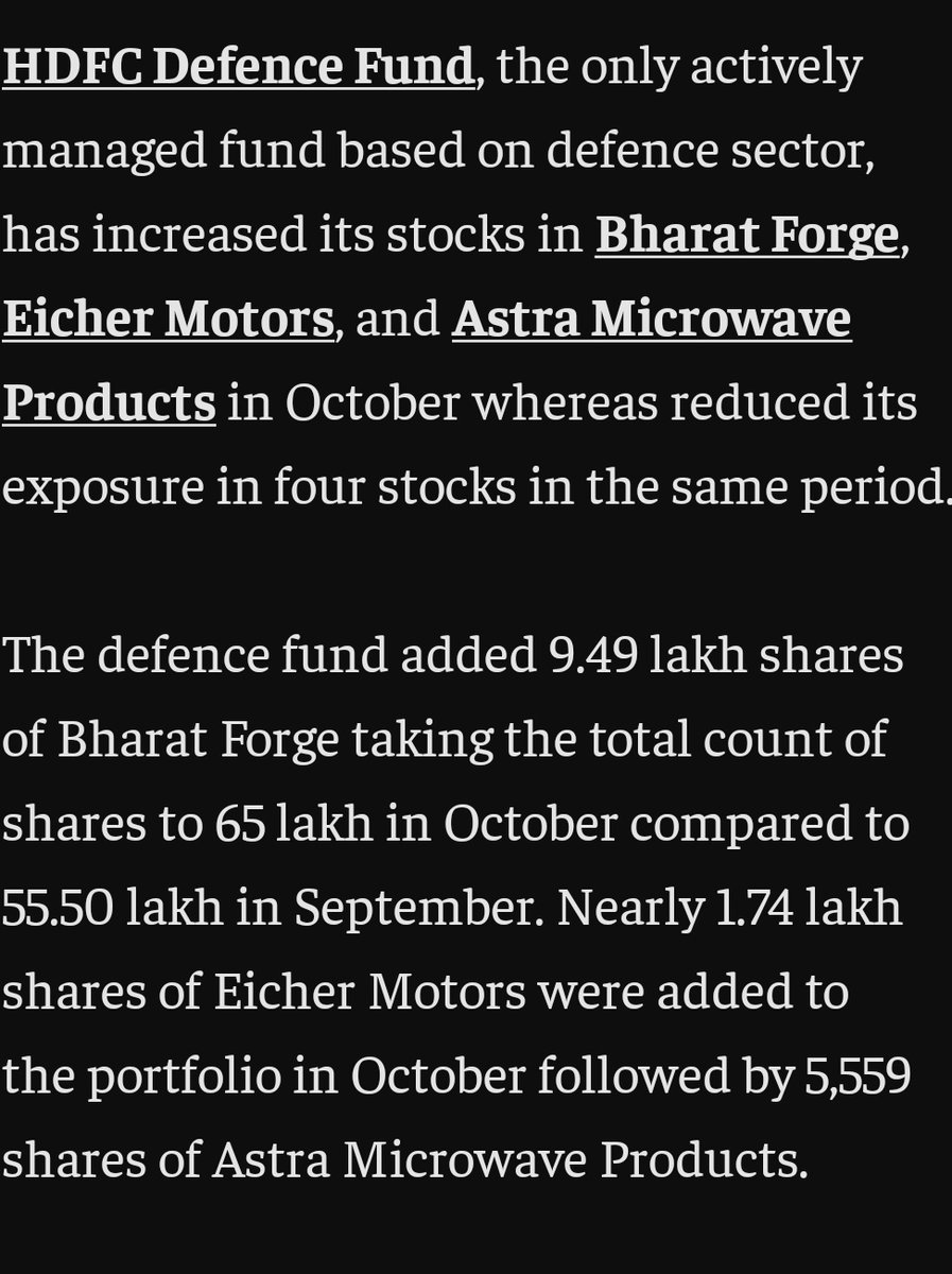 MFwithchintan's tweet image. #HDFCAMC #defensenews #MutualFunds