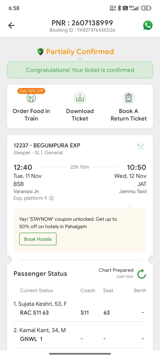 MasterAnoop's tweet image. One ticket is under the waiting list and didn't receive any confirmation, As I paid extra for the confirmed ticket or 3x Refund, but i didn't receive any of them. @ConfirmTKT
Your customer support team is also not connecting on call I tried many time  8042302778 on this number.