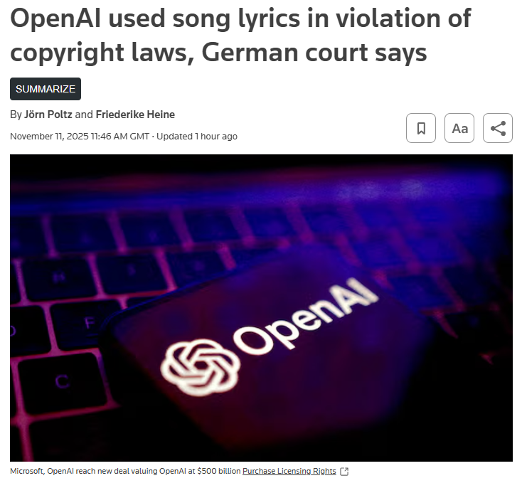 Copyright ruling screenshot