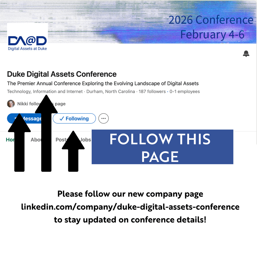 Please follow our new company page on LinkedIn for conference updates&gt;&gt; linkedin.com/company/duke-d…

#DAatDuke
