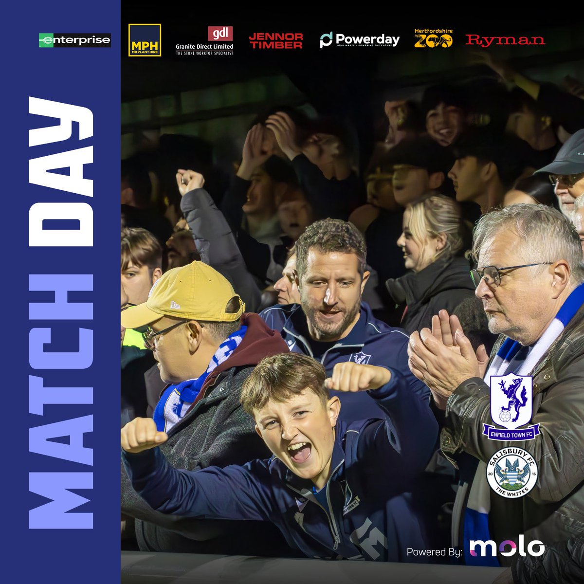 MATCHDAY!

🆚 Salisbury FC
📍Dave Bryant Stadium
⏰ 19:45
🎤 Live Comms at etfc.london 

#UpTheTown