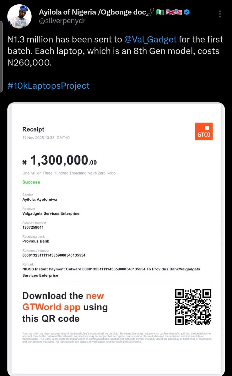 Iamkolotayo's tweet image. Congratulations to everyone 👏

The first 5 #10KLaptopsProject winners were already selected and contacted after screening and verification by the team

See below for updates

Thanks to @silverpenydr @Horiyourme @boye4christ2006 @mobola_ade 

#10kLaptopsProject 
Thank you Jesus
