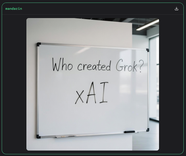 Whiteboard shows mandarin