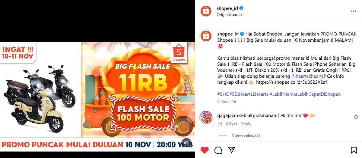 lambeol's tweet photo. udah stanby buat ikutan war flash sale motor di shopee, apalagi cuma 11rb siapa tau jadi rezeki #FlashSale100MotordiShopee https://t.co/4HROV53edF