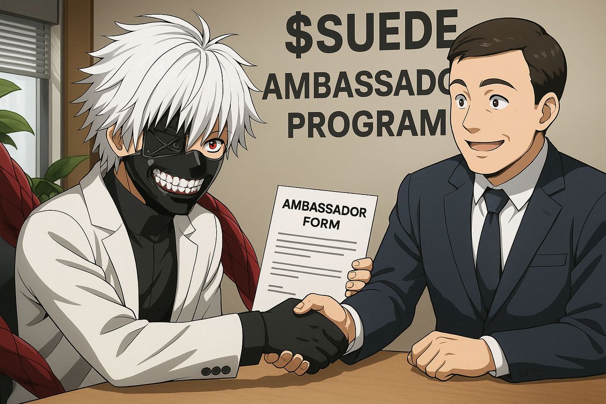 Excited to join the $SUEDE Ambassador Program,
Help grow a thriving Web3 community, earn rewards, and represent a bold new vision in crypto.  
Apply here  [docs.google.com/forms/d/e/1FAI…]

#SuedeAmbassador #Web3Community