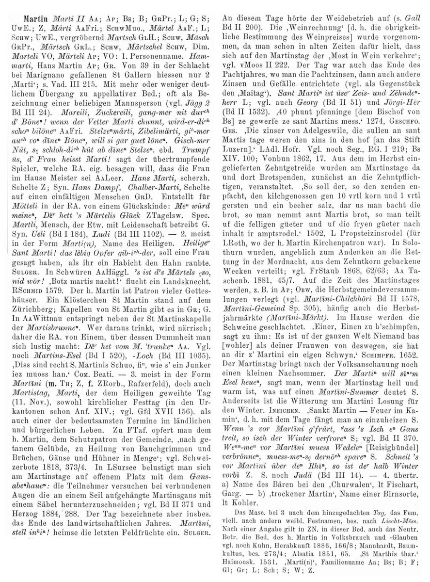 CH_Idiotikon's tweet image. Der Martinstag (11. November) war einer der wichtigsten Tage in der Arbeitswelt: Er bezeichnete das Ende des landwirtschaftlichen Jahres, und man entrichtete den Pachtzins. Dazu fanden Märkte und Festlichkeiten statt – bekannt ist bis heute der «Gansabhauet» in Sursee.