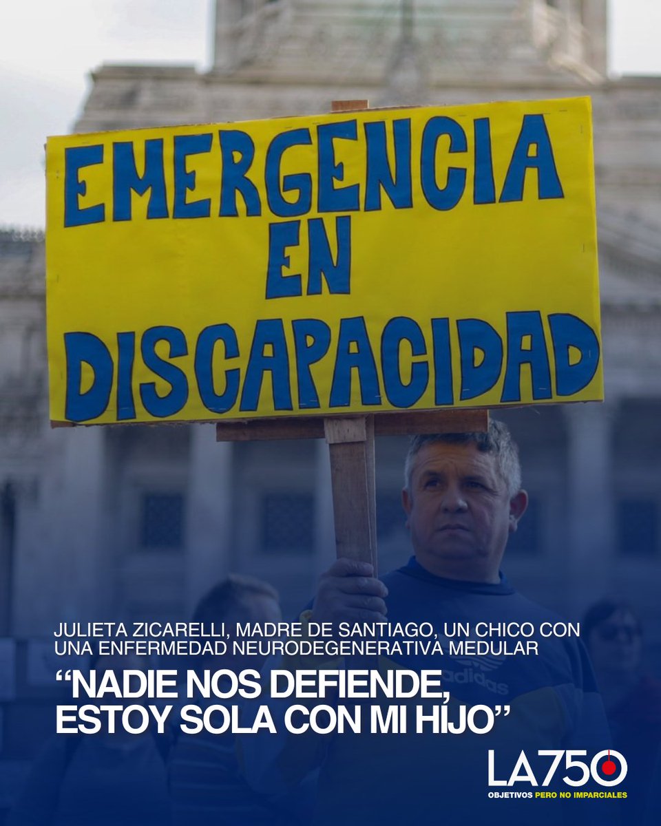 ⚠️ LA EMERGENCIA EN DISCAPACIDAD CADA DÍA ES MÁS URGENTE

👉Julieta Zicarelli es madre de Santiago, un chico con una enfermedad neurodegenerativa medular, y todos los días debe luchar contra las injusticias del sistema para que su hijo siga con vida.

🗣️ “Ayer tuve que hacer 30