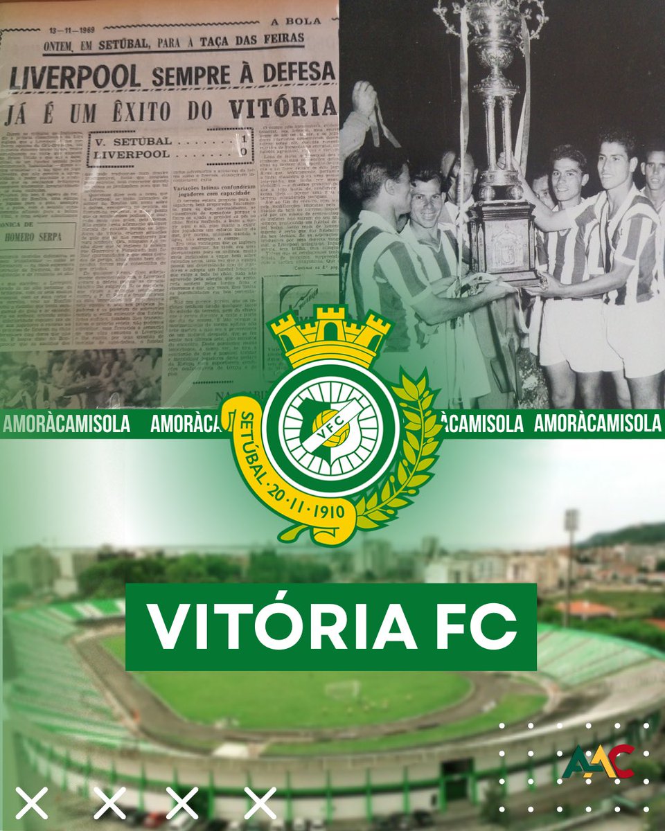 aac_futebol's tweet photo. HISTÓRIAS QUE MARCARAM O FUTEBOL PORTUGUÊS – Vitória FC 🟢⚪️

Fundado em 1910, em Setúbal, o Vitória é símbolo de paixão e orgulho sadino

Com 3 Taças de Portugal (1965, 1967, 2005) e 1 Taça da Liga (2008), o clube marcou gerações e levou o Bonfim ao topo do futebol português🏆⚽️ https://t.co/qjywCLKSQj