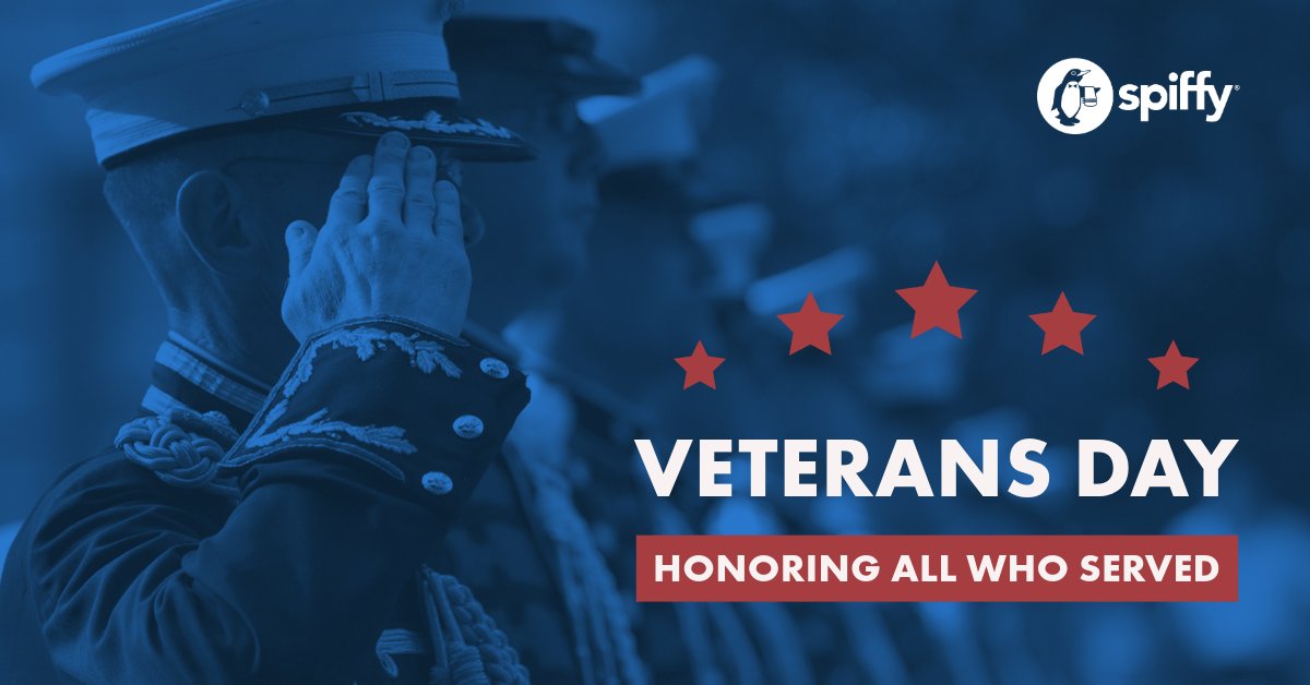 This Veterans Day, we pause to honor those who have served our nation. 🇺🇸

As a veteran-owned company, led by Army veteran and CEO Karl Murphy, Spiffy proudly recognizes the sacrifice and service of all veterans. Thank you for protecting our freedom.

#VeteransDay #Veterans