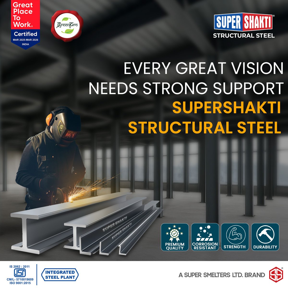 Supershakti_'s tweet image. Every bold vision stands on unwavering strength.

Supershakti Structural Steel — where support becomes success.

#construction #constructionlife #contractor #steel #SuperSmelters #SuperShakti #BuildWithStrength #StructuralSteel