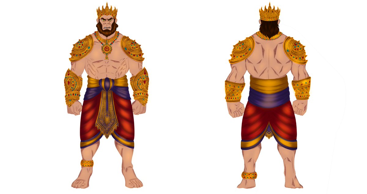 KiskindhaK55961's tweet image. Vali - where every colour roars.

Gold for his authority, red for his fire, purple for his legacy. His palette doesn’t just decorate him - it defines him

#VALIS_ART  #colorcoding  #gameart  #Ramayana