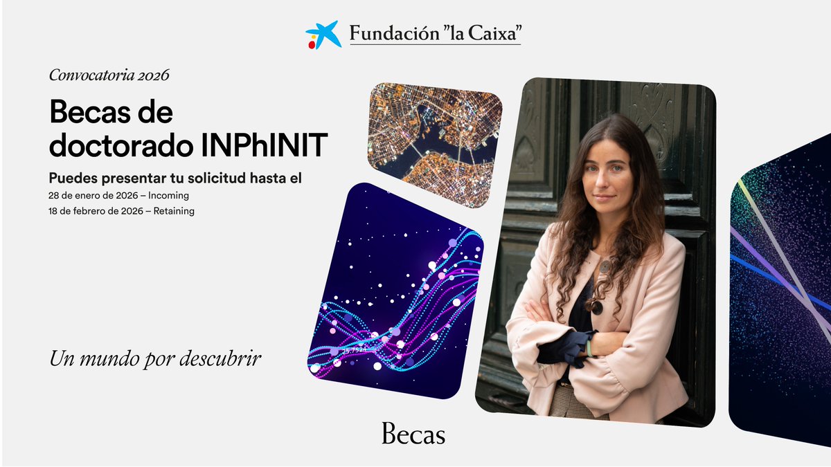 💫Y si tu próxima idea lo cambiara todo? 

El programa de becas de doctorado #INPhlNIT de la Fundación "la Caixa" apoya a futuros investigadores que quieran formarse en las mejores universidades o centros de investigación de España o de Portugal. 

💡Descubre hasta dónde pueden