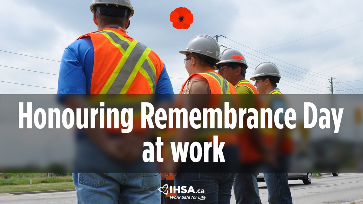 Thank you to Canada’s veterans, the fallen, and those currently serving in the Canadian Armed Forces. 

We encourage IHSA members to honour #RemembranceDay by pausing for a moment of silence at 11 a.m.