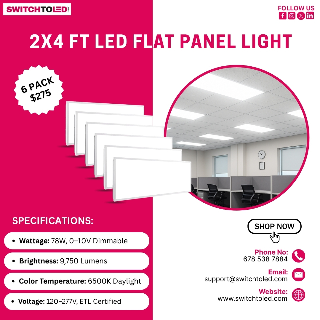 switchto_led's tweet image. Upgrade your workspace with ultra-bright 2x4 FT LED Flat Panel Lights 💡
⚡ 78W | 9750 Lumens | 6500K Daylight
🔥 6 Pack for only $275!
🔗 Shop: switchtoled.com
#LEDLighting #FlatPanelLight #EnergySaving #OfficeLighting #SwitchToLED