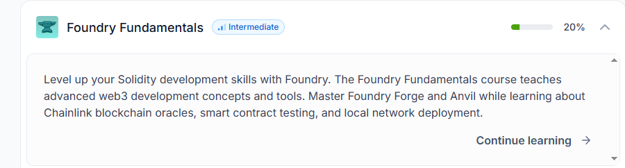 0xClaret_dev's tweet photo. Foundry 10 hrs course on Cyfrin Updraft : Spend 1hr everyday on this course and in ten days time you'll be done..

Me : Literally spends 2hrs plus on the course almost everyday and still not done in 3wks time😩😂😂 https://t.co/f66xrw8J6o