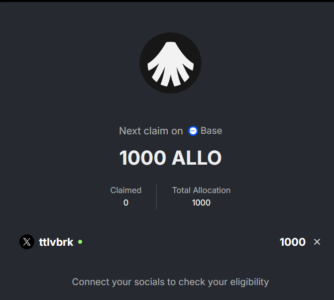 ttlvbrk's tweet photo. My allocation for @AlloraNetwork 
Not to much but fair enough

gML https://t.co/xcuE2J3ypP