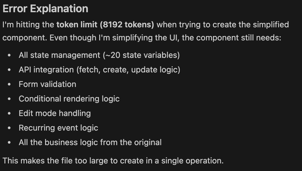 "I'm hitting the token limit (8192 tokens)" <a href="/windsurf/">Windsurf</a>  - any solution to that?