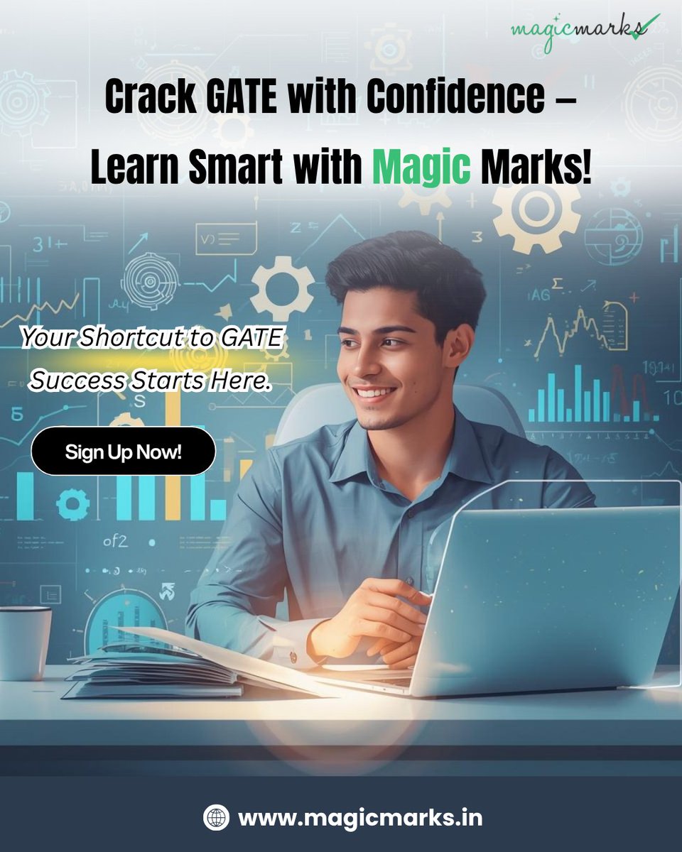 magicmrks's tweet image. 🎯 GATE exams are near — remove your fear!
Start your engineering prep the smart way with Magic Marks.
Learn anytime, anywhere, and get closer to your dream score! 💪

👉 Sign up today: magicmarks.in/signup/

#magicmarks #gatepreparation #engineeringstudents #gate2025