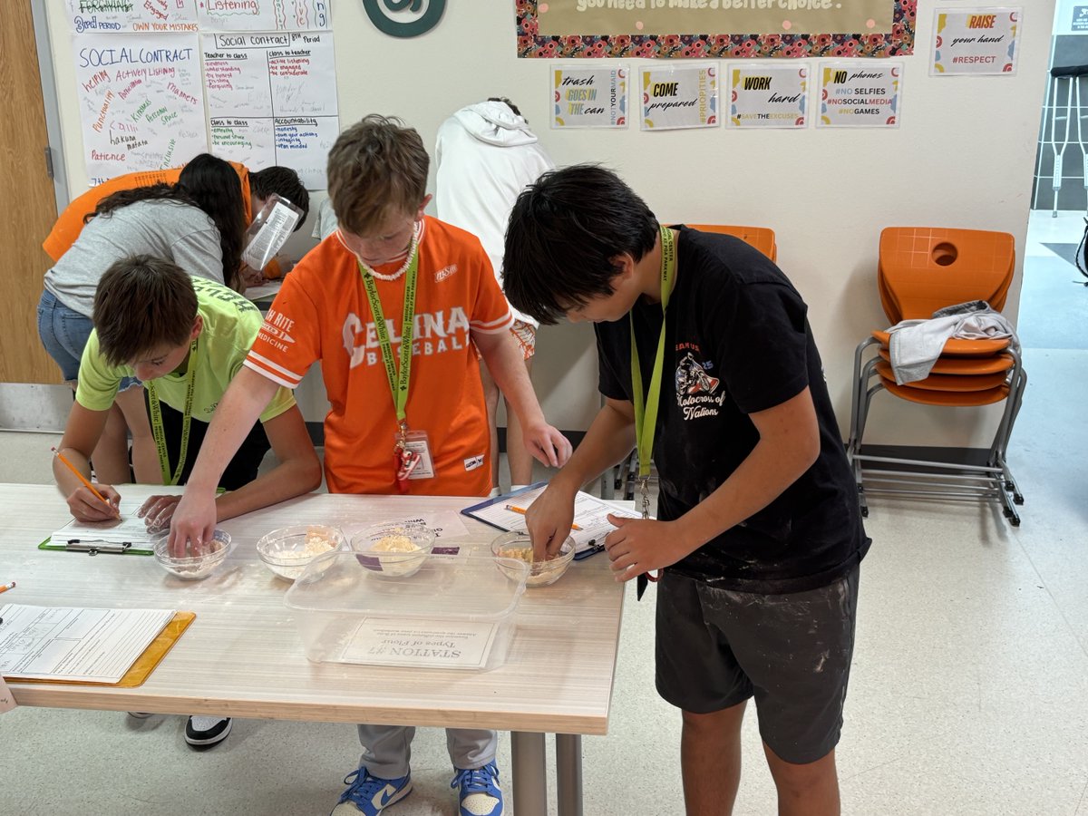 Moore_MS_CISD's tweet image. These Human Services students are taking things one cup at a time! From dry to liquid measurements, they’re scaling up their kitchen skills. Big things are cooking in these classrooms!
