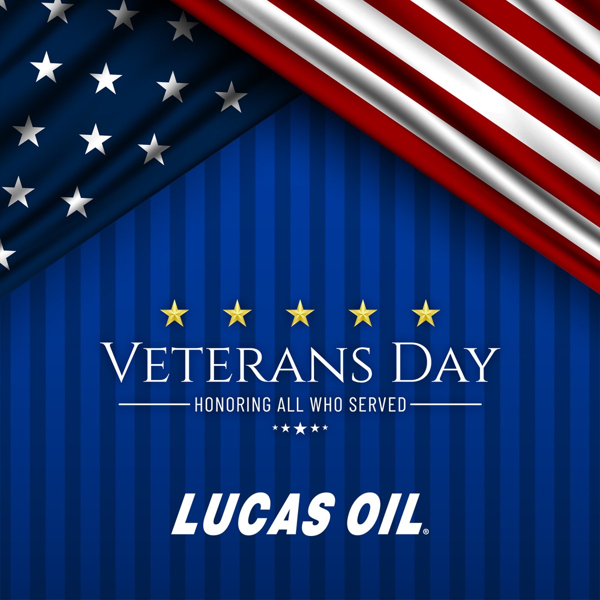 Lucas_Oil's tweet image. 🇺🇸 Today, we honor the courage, sacrifice, and service of all who have served. From all of us at Lucas Oil, thank you for defending our freedom! 

#VeteransDay #LucasOilFamily #HonorAndRespect #LucasOil #LucasWorks