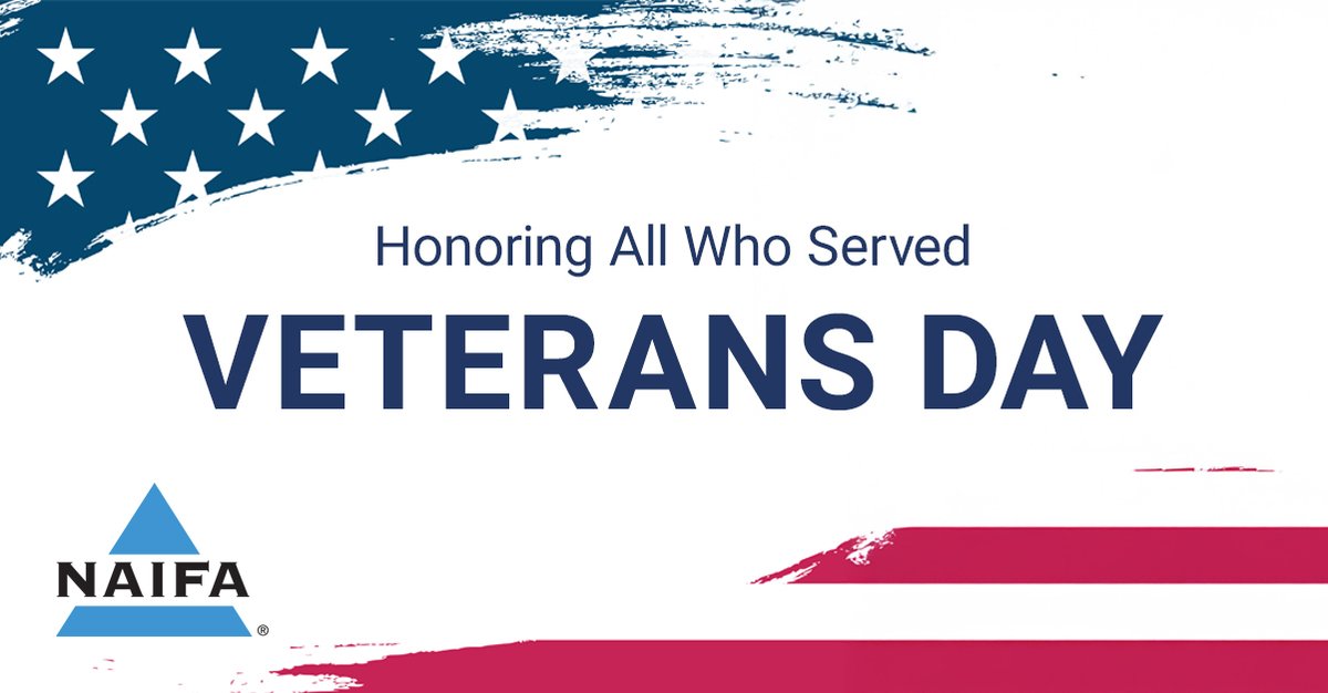 NAIFA proudly honors all veterans this Veterans Day. We are deeply grateful for your courage, sacrifice, and unwavering dedication to protecting our freedoms. Thank you for your service to our country!