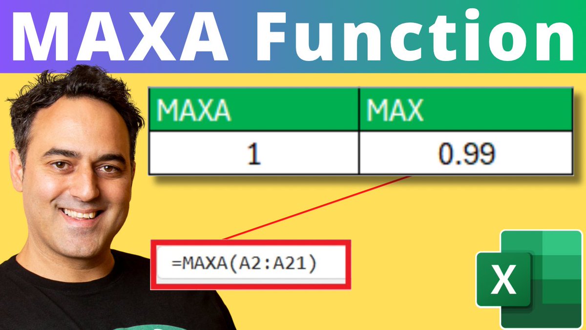 myexcelonline's tweet image. Essential Guide to Using MAXA Function in Excel

Read our Free Step-By-Step Blog tutorial which has a downloadable practice workbook and video. Click the link below  👇👇👇
myexcelonline.com/blog/maxa-func…