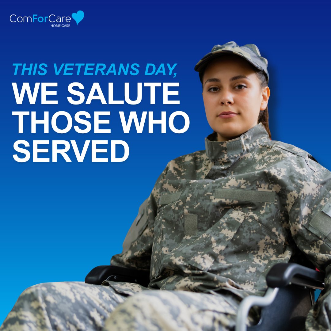 Today, we honor the men and women who have served our country. ComForCare North Metro Indy is proud to recognize our veterans and their dedication, courage, and sacrifice. 

#ComForCare #VeteransDay #HonoringOurHeroes #ThankYouVeterans