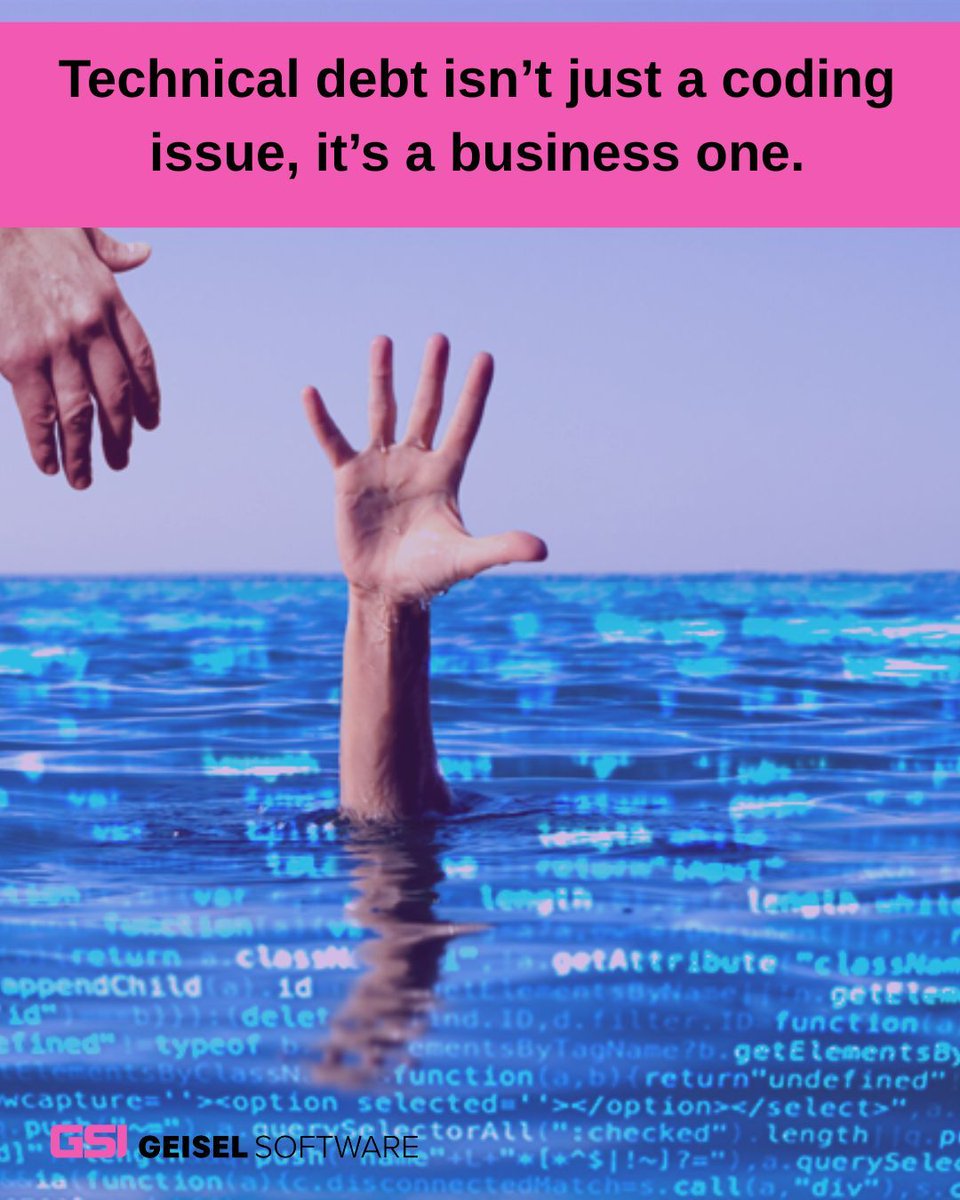 Geiselsoftware's tweet image. 💻 Technical debt isn’t just a coding issue, it’s a business one.
Quick fixes made under pressure can pile up into costly “interest payments.” Learn how to keep your projects afloat on our blog!
#TechnicalDebt #SoftwareEngineering #GeiselSoftware