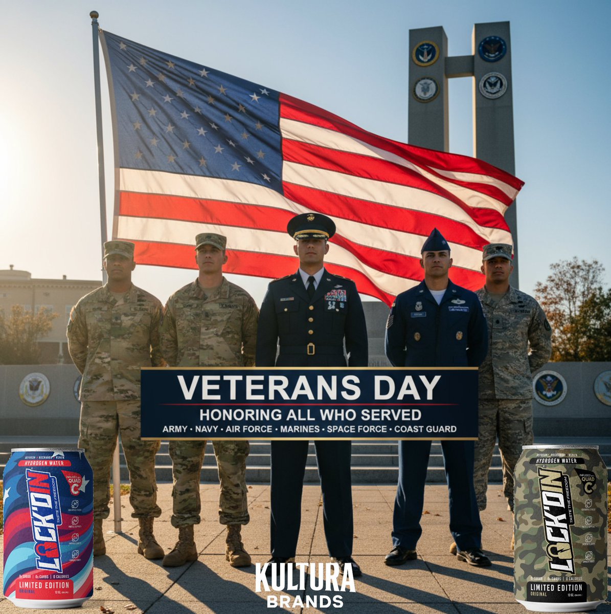 $ltnc <a href="/KulturaBrands/">Kultura Brands</a> #lockdin #HappyVeteransDay ! To every veteran out there—past, present, and those who stood ready but never deployed—thank you.
Also R.E.D. Remember Everyone Deployed , also known as Red Friday's... lockdin.com