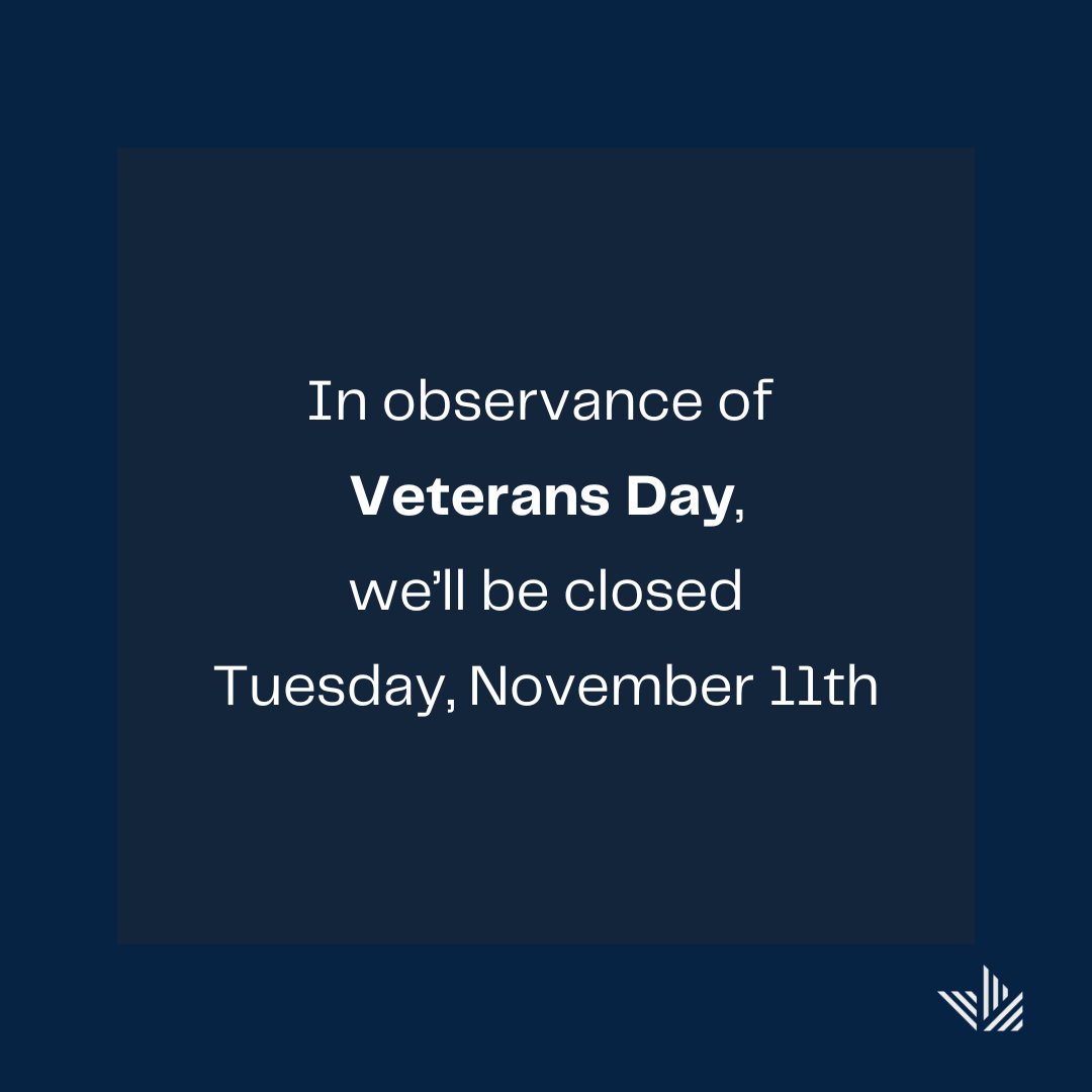 MemberSourceCU's tweet image. In observance of Veterans Day, MSCU is closed today, and we&apos;ll return to regular hours tomorrow.