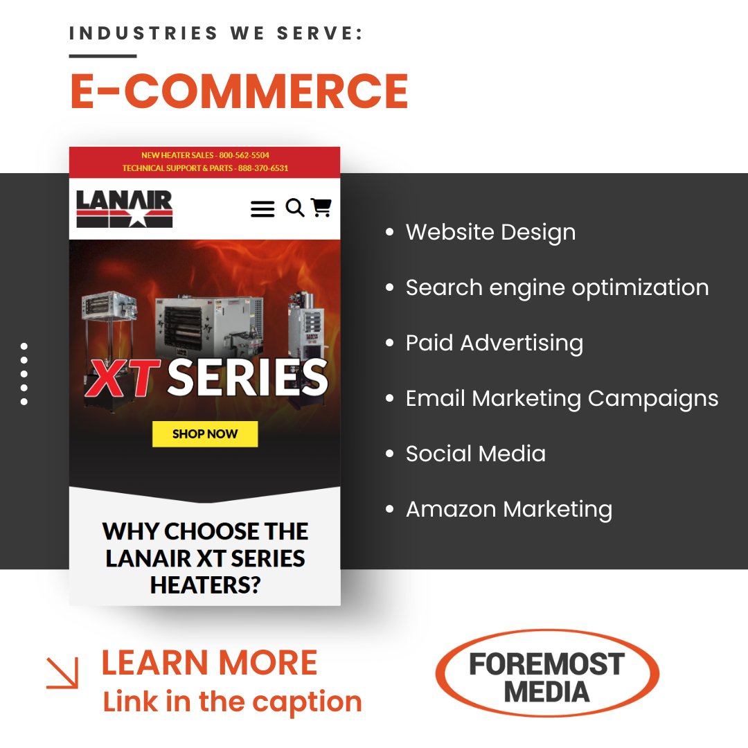 Your e-commerce site needs more than a cart. SEO, paid ads, conversion strategy, and retention tools—see how we build for online growth:

🔗 foremostmedia.com/industries/eco…