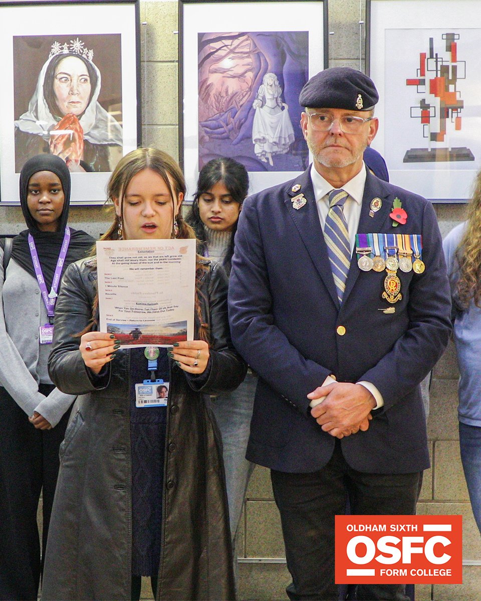 OSFC_Info's tweet image. Today, staff and students gathered with each other, all around college, to listen to a presentation presented by their colleagues. It was an opportunity to reflect, think and remember. For the many who are affected by conflict daily.

#armistice #lestweforget