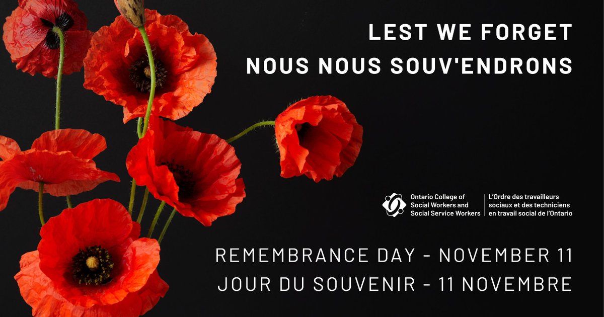 Today, we remember and honour all those who have served. #LestWeForget

---

Aujourd'hui, nous nous souvenons de toutes les personnes qui ont servi leur pays et nous leur rendons hommage. #NoublionsJamais