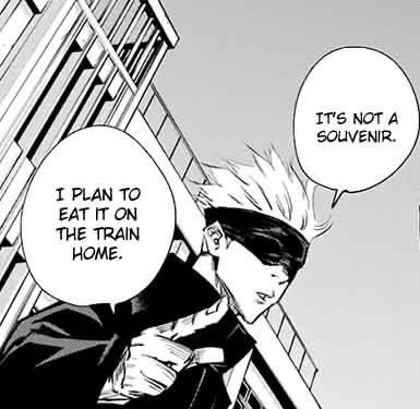 Satoru takes his food seriously and I respect that