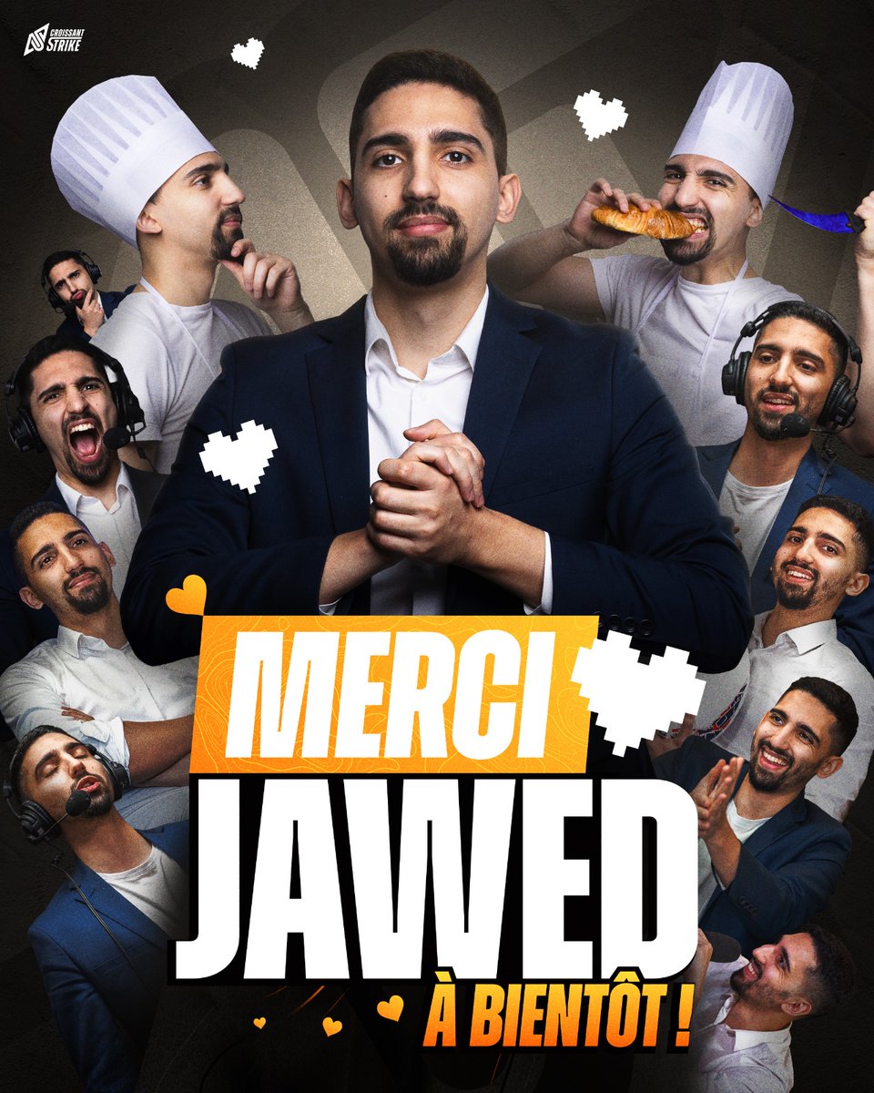 🎬 Fin de service pour l’un des meilleurs boulangers au micro. 💔

<a href="/JawedCS/">Jawed</a> a décidé de quitter le crew à la fin de l’année.

Avant de lui dire au revoir, profitons une dernière fois du GOAT lors du Major de 🇭🇺 Budapest, qui s’annonce riche en émotions… 🐐🧡