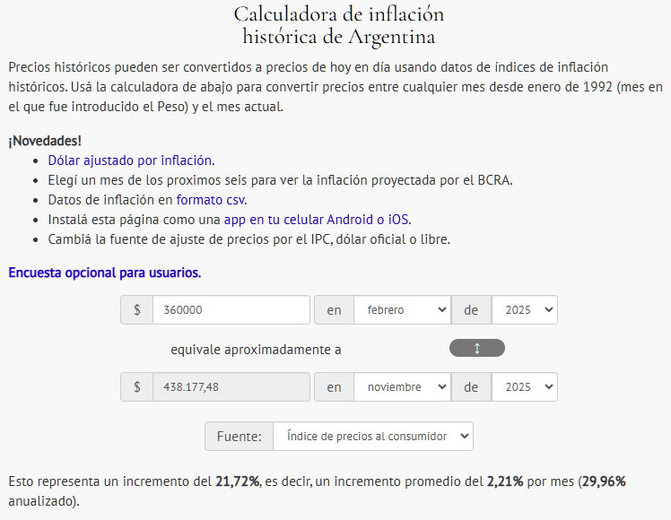MEM_tweety's tweet photo. @Inesrodri77 de febrero a noviembre inflación = 21,72%
pagabas $ 360.000 y ahora es $ 438.177 https://t.co/CyApExPysy