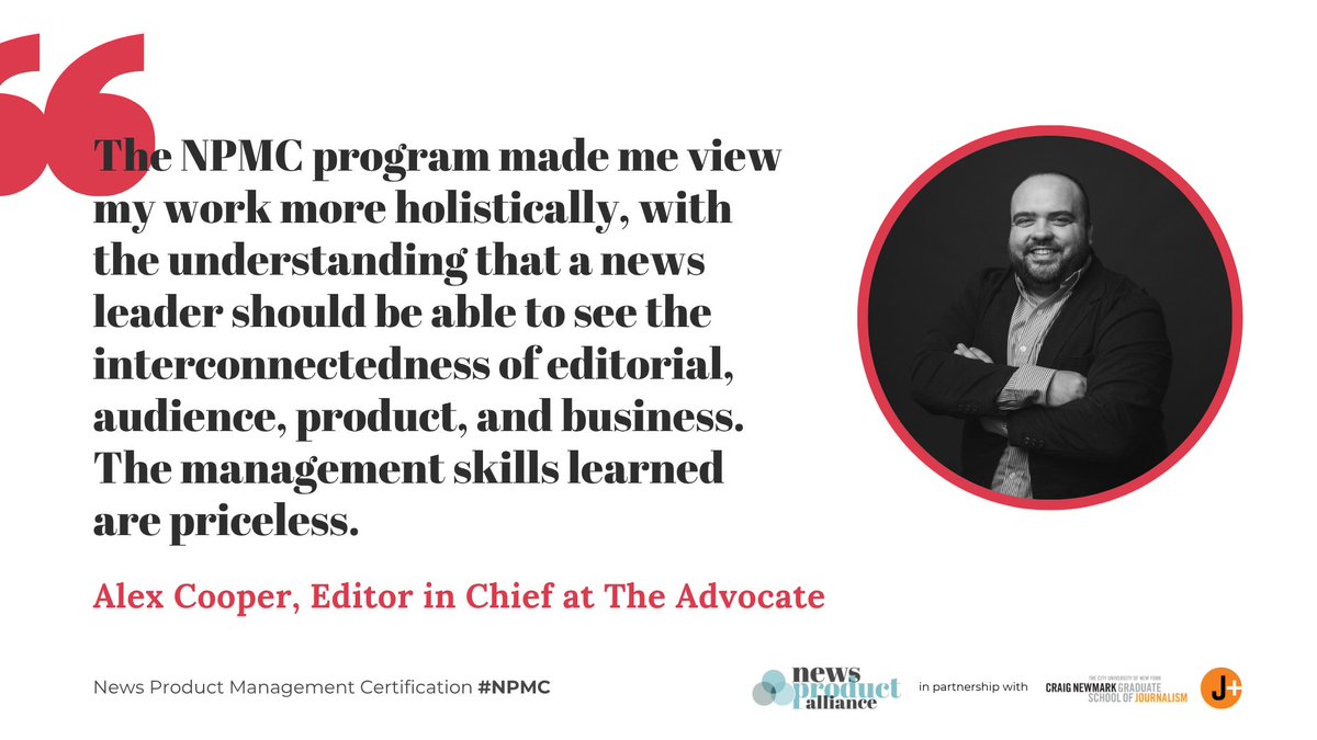 newsproduct's tweet image. For some of our #NPMC alumni, the program has been life-changing — helping them clarify where they want their careers to go and what kind of impact they want to make.