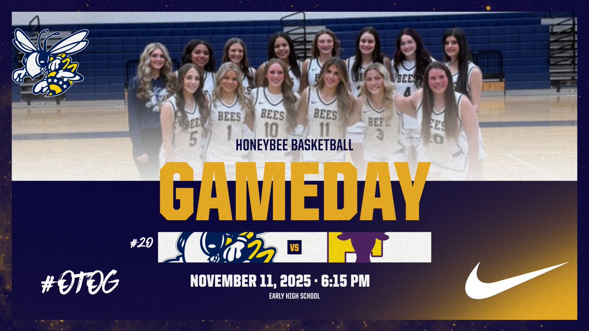 🚨GAME DAY🚨

<a href="/HoneybeesBB/">@HoneybeeBasketball</a> kicks off the 2025-2026 season tonight on the road at Early! 
JV Blue tips at 5, Varsity follows at 6:15pm! 
#OTOG

<a href="/coachjhodges21/">Jason Hodges</a> <a href="/stephenvilleisd/">Stephenville ISD</a> <a href="/flasherathnews/">The Flash News</a> <a href="/TXHSGBB/">#TXHSGBB—TXHSGBB.com</a> <a href="/SportsDayHS/">SportsDayHS</a> <a href="/Tabchoops/">𝙏𝘼𝘽𝘾🏀📋</a> <a href="/BigCountrySport/">Evan Ren</a> <a href="/AustinTGCA/">TGCA</a> <a href="/sville_sports/">Stephenville Athletics</a>