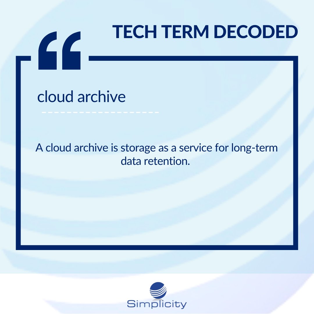 SimplicityVoIP's tweet image. At Simplicity, your call recordings are more than just files—they’re part of your Cloud Archive. Our recording storage keeps your data protected, organized, and accessible whenever you need it. #TechTermTuesday #SimplicityInTheCloud