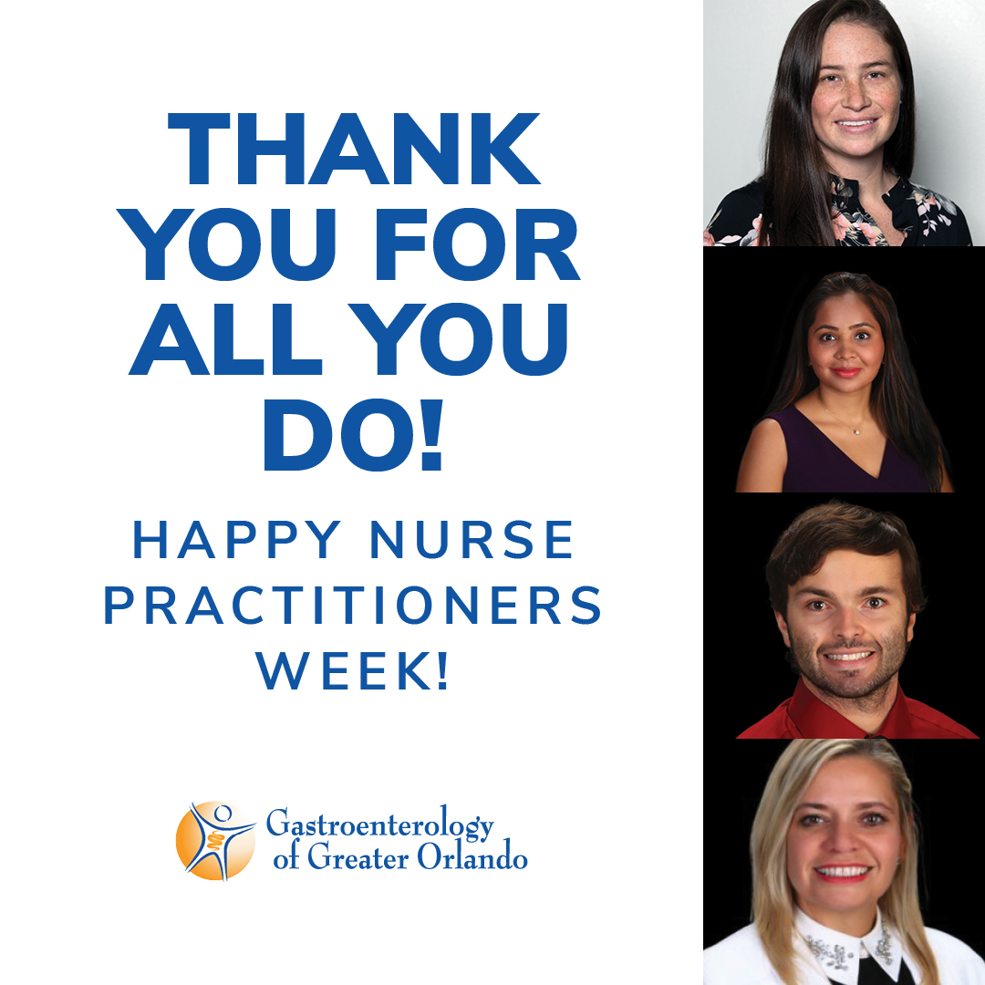 💙 Happy Nurse Practitioner Week!

We’re celebrating our amazing NPs who bring expertise, compassion, and personalized care to every patient at Gastroenterology of Greater Orlando. 🌿

👏 Thank you for all you do!

#PatientCare #NursePractitioners #GreaterOrlandoGI