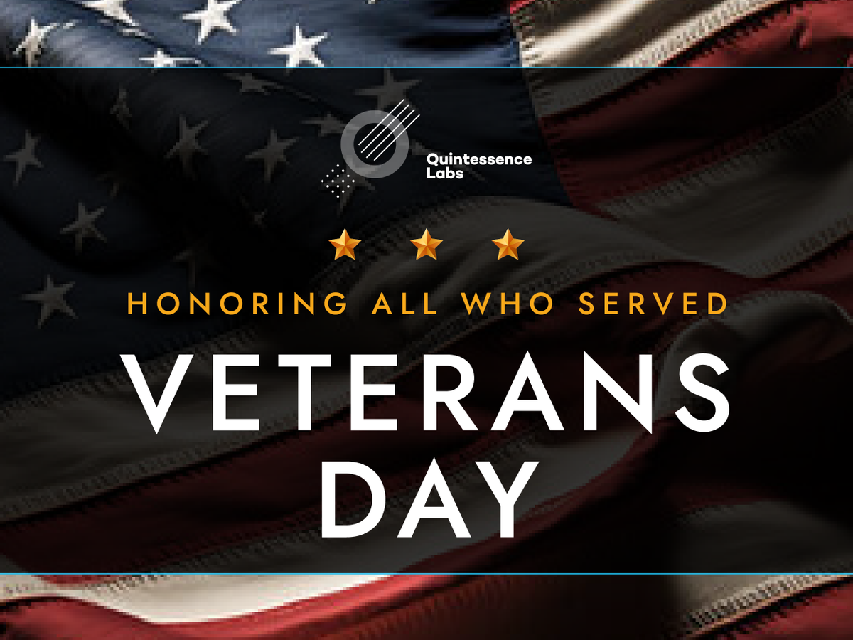 QuintessenceLab's tweet image. For Veterans Day we honor the sacrifice and contributions of those who answer the call to military service — and the positive impact they have. We especially thank our veteran employees for their service and the wealth of experience they bring to our customers and partners.