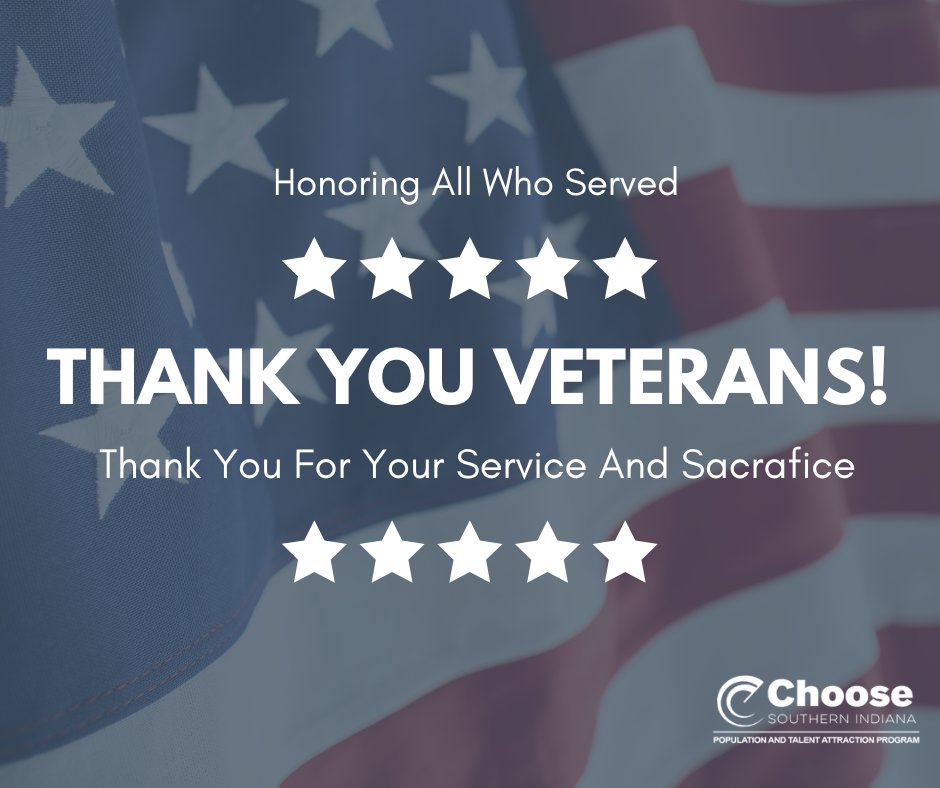ChooseSoIN's tweet image. Happy Veterans Day!
Today we honor and thank all who have served in our nation's Armed Forces.
Thank you, veterans!