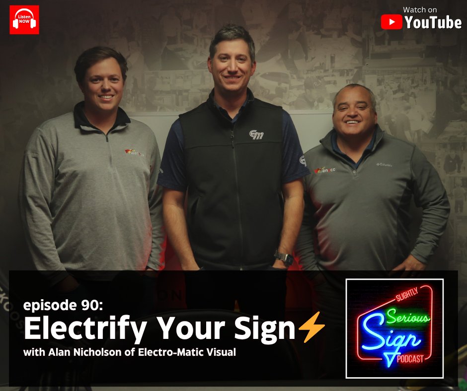 Wensco_Sign's tweet image. Ep 90: Digital Signage baffle you? Well, today&apos;s your lucky day. Alan Nicholson of @EM_Displays is here to demystify digital signage and show you how it&apos;s not as scary as it seems. And how you can sell it to your customers!

#signs #signagesolutions #ledsign #ledsignage