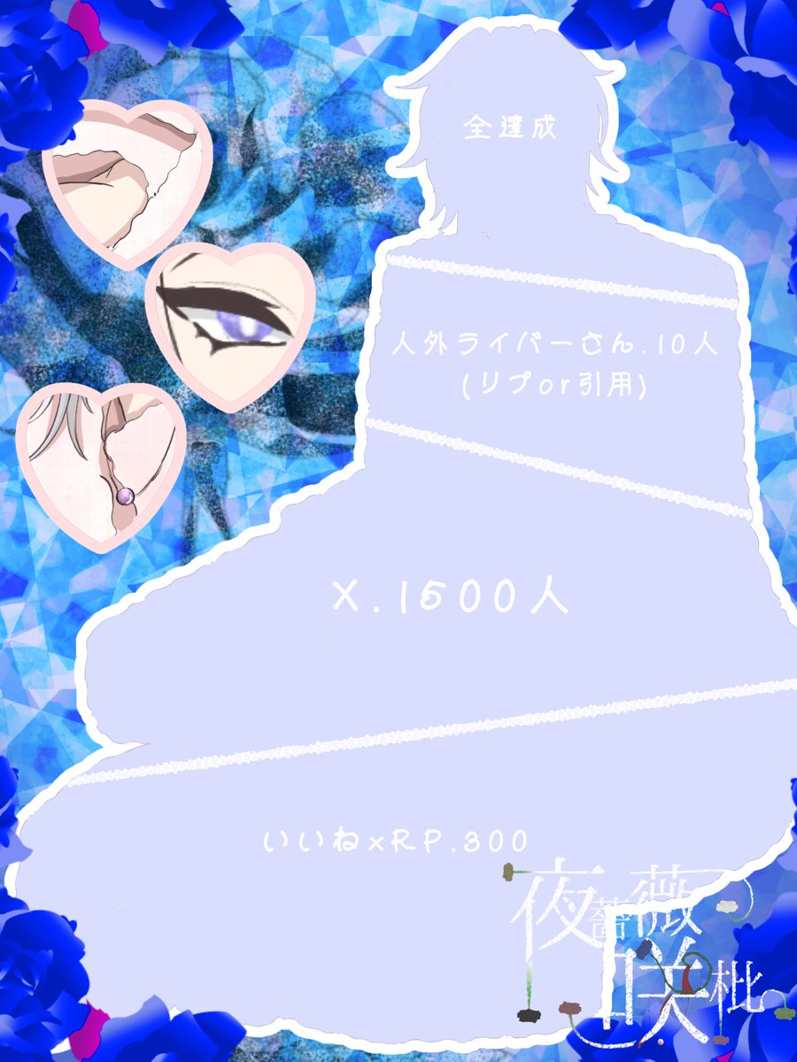 夜薔薇咲枇🥀立ち絵公開チャレンジ中💙 on X